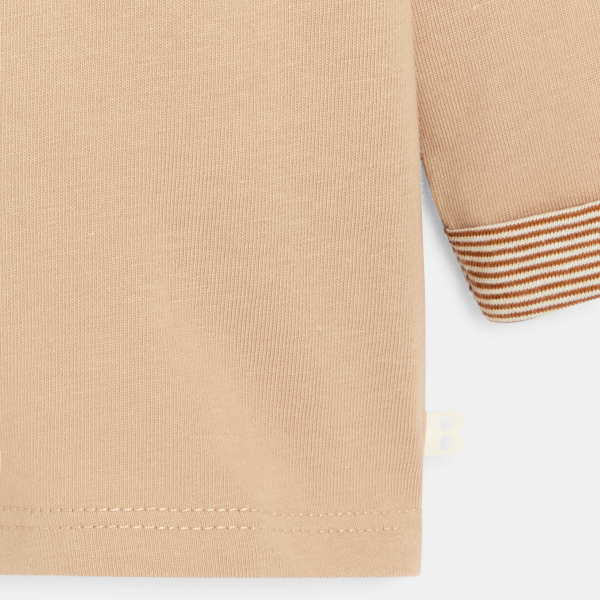 تيشيرت بطبعة ثعلب باللون البيج للأولاد